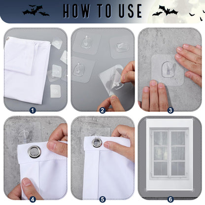 Oudain 2 Pack Halloween Fabric Rear Projection Screen Window Projection Portable White Projector Screen Sheet with Mounting Hardware for Door Projecting Halloween Videos(36 x 80 Inch,40 x 60 Inch)