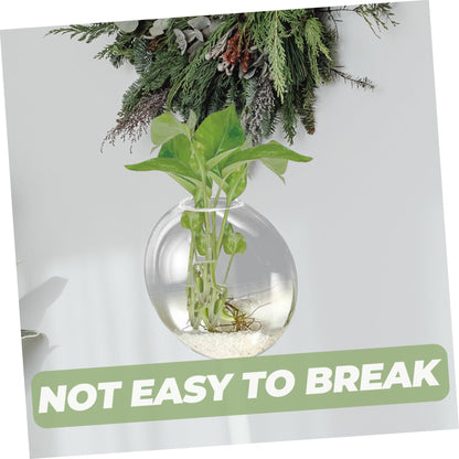 VICASKY Wall Hanging Hydroponic Glass Planter Vase for Plants Transparent Space Saving Terrarium for Home Office Garden Decoration Easy to Match Modern Wall Mounted Flower Vase