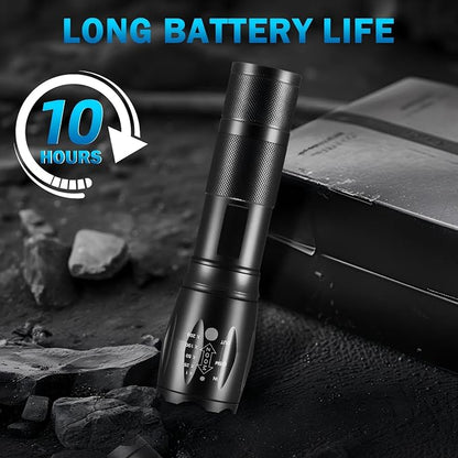 6Pack LED Flashlights High Lumens, 5Mode Tactical Flashlight for Home, Small Flashlights Powerful, Pocket Flashlight Battery Powered, Adjustable Torch Light, Mini Flash Light for Emergencies Camping