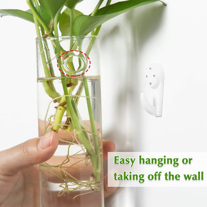 Vumdua 4 Pack Glass Planters, Clear, 5.9 in H x 1.85 in D, Suitable for Most Water Plants, Perfect for DIY Propagation Station, Easy to Install, Elegant and Functional