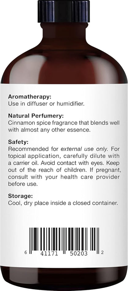 Majestic Pure Essential Oil with Glass Dropper - 100% Pure and Natural - Essential Oils for Diffuser, Aromatherapy, Soap and Candle Making, Cinnamon Essential Oil, Cinnamon Oil, 4 Fl Oz