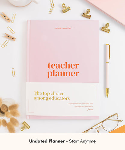 Lamare Teacher Planner 2026-2027 – Hardcover Undated Planner & Lesson Planner Book for Teachers with Class Schedule, Student Info & Weekly Planning - 8x11"