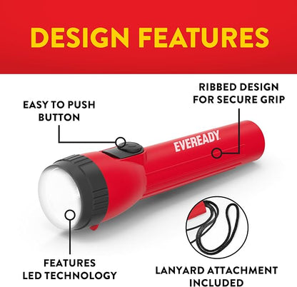 EVEREADY LED Flashlights (8-Pack), Bright Flashlights for Emergencies and Camping Gear, Flash Light with AA Batteries Included, Red/Blue (8-Pack)