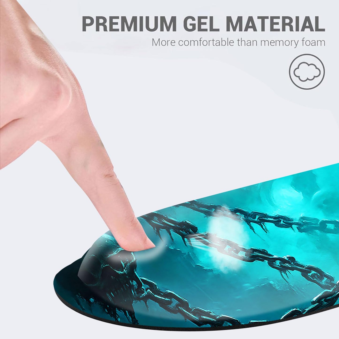 EFGWSDER Desk Mat, Mouse Pad with Wrist Rest, 4-in-1 Large Mouse Pads for Desk, Ergonomic Mouse Pad and Keyboard Wrist Rest Gaming Keyboard Mat for Office,Cool Skulls