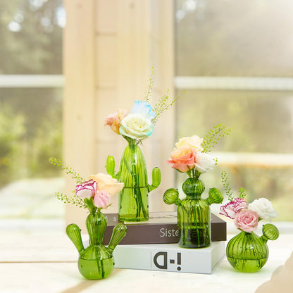XXXFLOWER Cactus Plant Propagation Station Terrarium Jars for Plant Cuttings Air Plant Holders Unique Glass Flower Vase for Hydroponics Plants for Plant Lovers Home Garden Decor