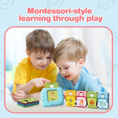 U-LEARNER 296 Sight Words Talking Flash Cards for Toddlers 1 2 3 4 5 Year Old, Pocket Speech, Sensory Speech Therapy Toys, Educational Learning Toys for Montessori and Autism Children, Gifts for Boys