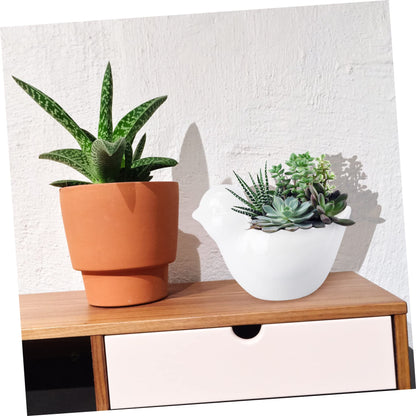 BESPORTBLE Creative Ceramic Bird Flowerpot for Succulent Plants Cute Animal Design for Indoor/Outdoor Decoration Planter