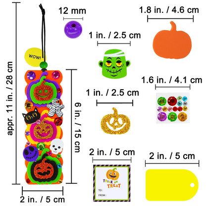 Winlyn 36 Sets Halloween Craft Kits Fall Crafts DIY Pumpkin Jack-O'-Lantern Bookmark Ornaments Decorations Art Sets Halloween Foam Stickers Art and Crafts for Kids Classroom Activities Party Favors