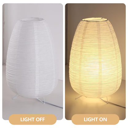 CMHSYTKE Small Rice Paper Lamp, Japanese Lamp Lantern Table Lamp, Paper Table Lamp, Lantern Lamps for Desk Bedrooms Bedside Night Light (Tower)