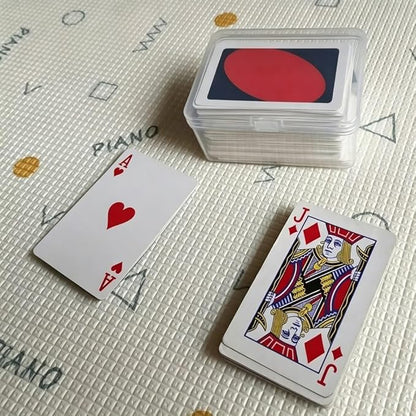 2PCS Plastic Game Card Storage Box, Card Case for Standard Playing Cards, High Capacity Card Holder Box (Empty, No Cards Included)