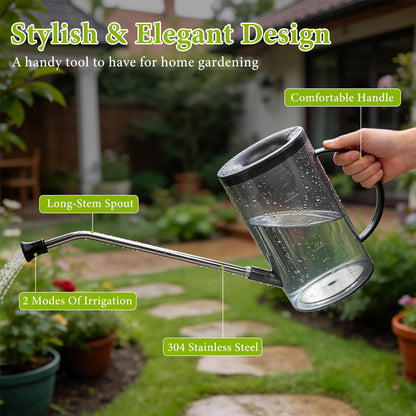 Watering Can for Indoor Plants, Small Watering Cans for House Plants, Succulents and Flowers, Long Spout, 1 Liter, with Bonus Plant Mister Spray Bottle for Plant Bonsai