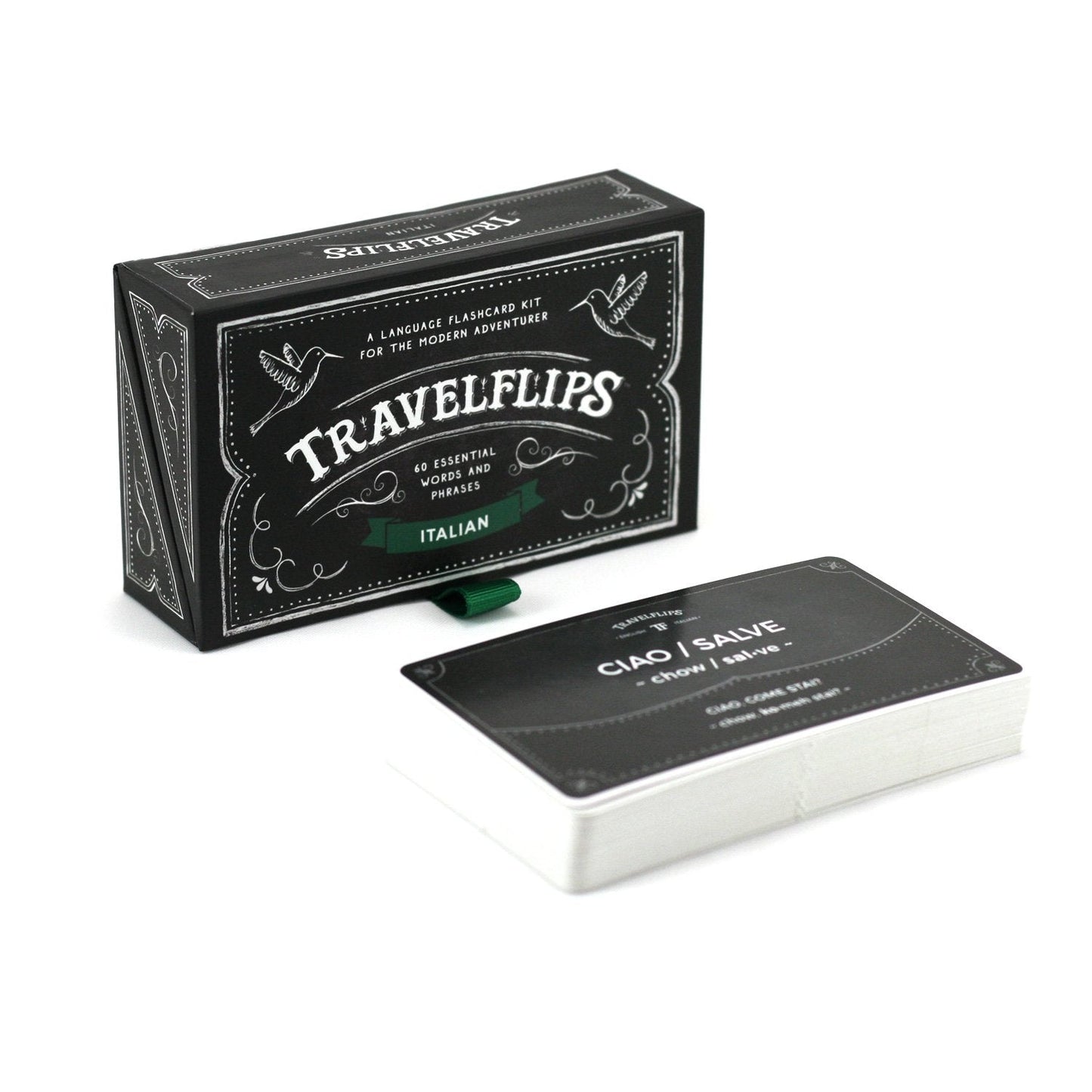 Italian Flash Cards - Learn Italian Language Vocabulary Words and Phrases - Basic Sentences for Beginners - Gift for Travelers, Kids, and Adults - Language Cards by Travelflips