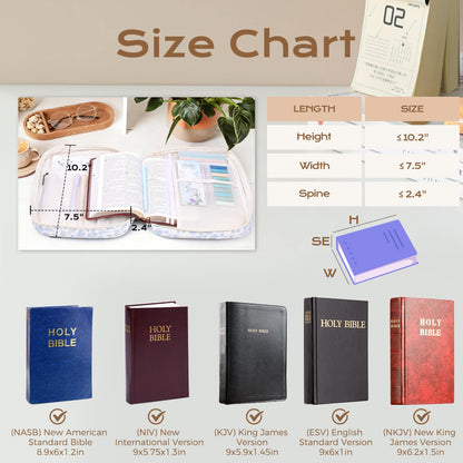 XKDOUS Bible Cover for Women Journaling Kit Quilted Bible Tote Bags Organizer with Pens, Tabs, Study Supplies Accessories Large Church Book Holder Christian Gifts for Lady, Friends
