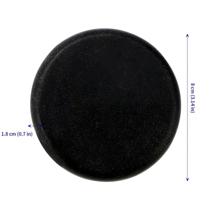 SOUJAP 22 Pack 3.15 Inch Basalt Massage Stones, Large Massage Hot Round Stones, Black Essential Basalt Rocks for Relaxation, Home Spa