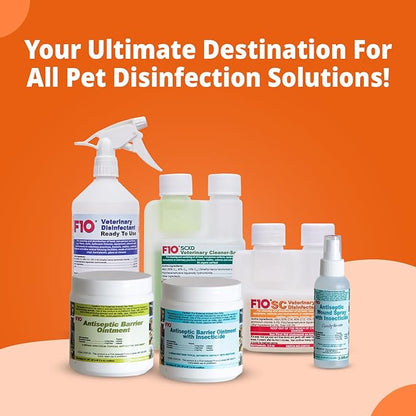 F10 SC Concentrated Veterinary Disinfectant for Kennels, Litter Box, Cage, Terrariums, Habitats, Vet Practices - 200 ml (6.8oz)