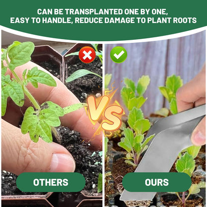 2 Pcs Seedling Transplant Tongs, 8.85 Inch Stainless Steel Gardening Plants Transplant Tongs Seed Planting Tool Seedling Remove Transplant Tongs for Reducing Root Damage (2 Pcs, 8.85 inch)