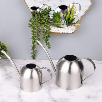 IMEEA Small Watering Can for Indoor Plants, Stainless Steel with Long Spout, 15oz/450ml – Perfect for Desk, Windowsill & Bonsai