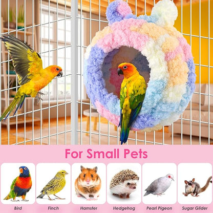 KATUMO Lovebird Nest, Bird Breeding Bed Parrot Snuggle Hut Conure House for Budgie Cockatiel Conure Lovebird Canary Finch Hamster Small Pets