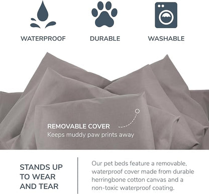 Naturepedic Organic Pet Bed Cover - Washable Waterproof Mattress Protector - Removable Cover for Dog and Cat Bed - XX-Large