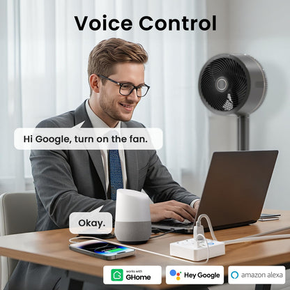 GHome Smart Plug Power Strip Works with Alexa & Google Home - 3 Individually Controlled Smart Outlets Switches 3 USB Ports, 4FT Extension Cord, WiFi Power Strip, Multi-Plug Extender for Home Offices