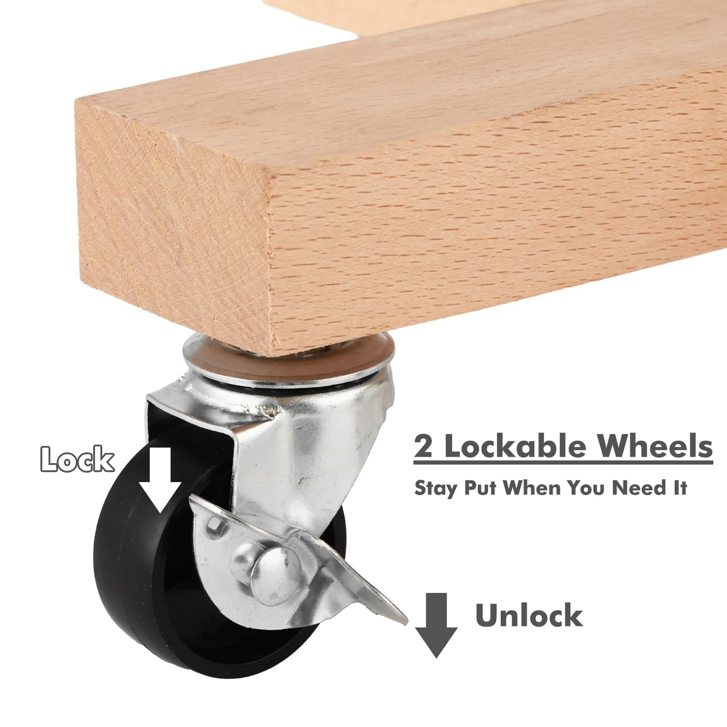 lucpur Wooden Plant Caddy with Wheels 12 Inch Rolling Plant Stand on Wheels Heavy Duty Plant Dolly for Large Plants Plant Roller with Wheels Planter Wheels Base Indoor & Outdoor