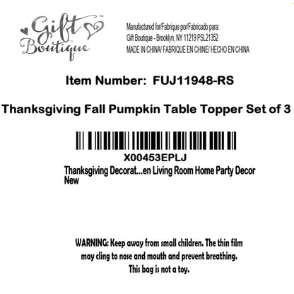 Gift Boutique Set of 3 White Gold Beaded Pumpkins Fall Harvest Home Décor for Thanksgiving Tabletop, Mantle, Shelf, Kitchen, Office, Tiered Tray