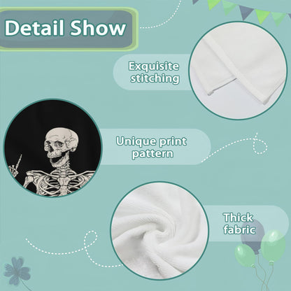 Snowmolle Hand Towels for Bathroom Set of 2,Rock and Roll Skeleton Bath Towels Art Decorative Soft Bathroom Towels for Kitchen Guest Gym Spa 14x28in
