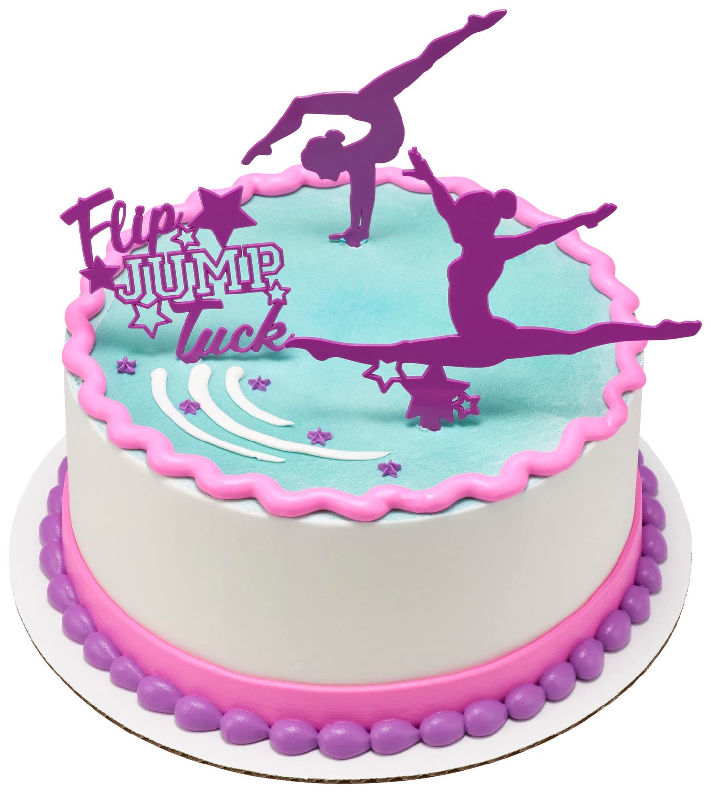 DecoPac 26253 CakeDecorating kit-Flip Jump Tuck Cake and Cupcake Toppers for Birthdays and Parties, 1 SET, Purple
