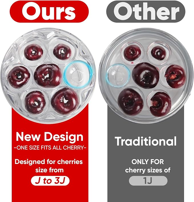 7 in 1 Cherry Pitter Tool for Multiple Cherries Seed Remover Quick and Effortless Removal Suitable for kitchen, Save Time & Space for Making Cherry Jam