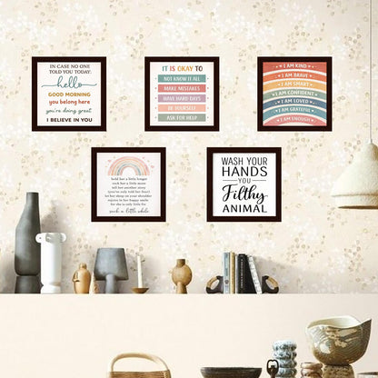 Classroom Decor School Teacher Must Haves Wooden Framed Sign - High Middle School Teachers Counseling Office Grade Room Wall Decor 8x8 Inch