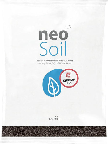 AQUARIO Neo Soil - Shrimp Substrate with Humic Acid, Microelements for Freshwater Planted Tanks, Volcanic Ash Shrimp Substrate, Slighty Acidic, PH Buffering Aquasoil for Planted Aquariums - SHRIMP, 8L