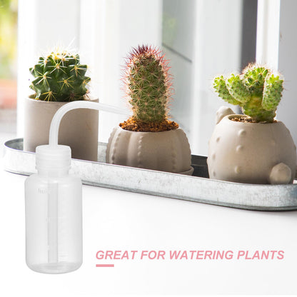 PATIKIL 500ml 17oz Succulent Eyelash Tattoo Wash Bottle, 4 Pcs Plastic Watering Squeeze Bottle Rinse Bottle for Plant Eyelash Extensions Irrigation Lab Gap Cleaning, Clear
