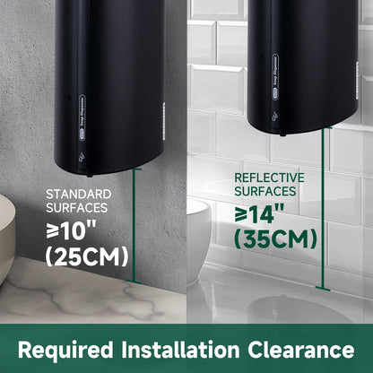 anydry 29fl.oz/850ml Commercial Automatic Liquid Soap Dispenser Wall-Mounted Large Capacity Model AD1209 Black