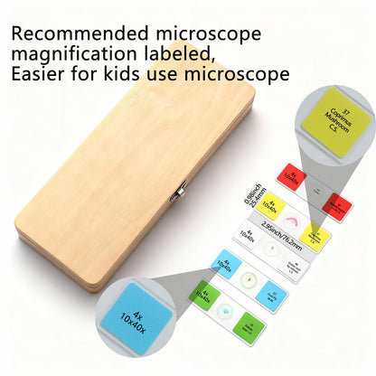Microscope Slides with Specimens, 120 Lab-Grade Prepared Microscope Slides, Animal/Plant/Microbe/Tissue Samples, STEM Biology Kit for Homeschool, Classroom Labs & Science Education