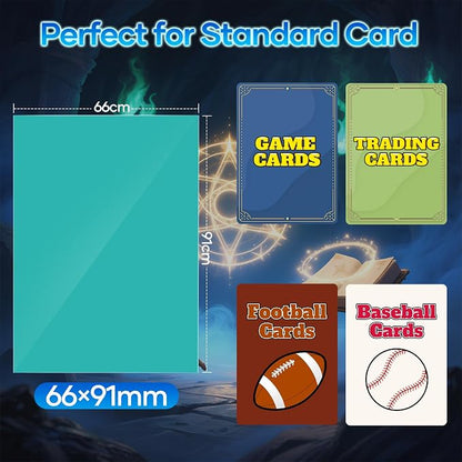 500 Count Card Sleeves, Matte Magic Card Sleeves, Smooth Shuffle & Tear Resistant, Fit for MTG, TCG, CCG (Cyan)