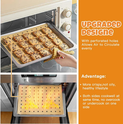 Air Fryer Disposable Parchment Paper Liners: 150pcs Airfryer Liners 9x11 Inch Perforated Rectangular Paper Sheets Basket Liner Accessories For Toaster Oven Xl Air Fryer
