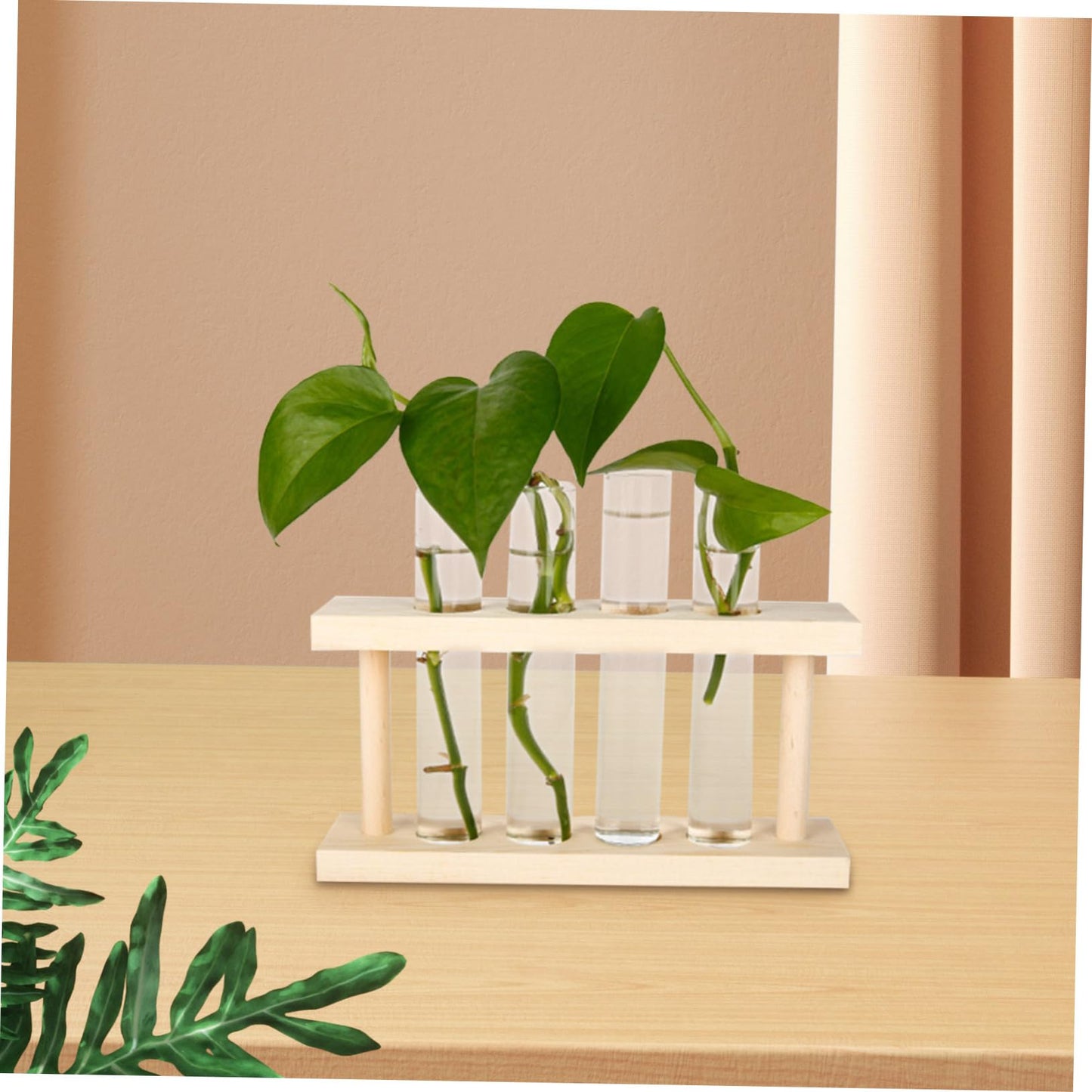 4pcs Hydroponic Flower Pots Glass Tube Vases Decorative Plant Test Tubes Mini Glass Desktop Vase for Home Flower Containers