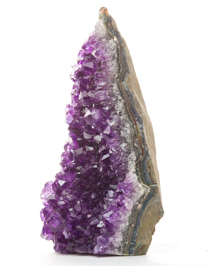 DesertUSA Uruguayan Amethyst Crystal Clusters Cut Base from Basalt Plus, Bonus Mineral Included (1 to 1.5 lbs, Deep Purple Amethyst)