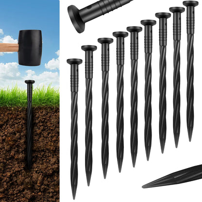 Aolabela 150 Pack 8 Inch Plastic Landscape Edging Anchoring Stakes Garden Lawn Yard Spikes Landscaping Stakes for Paver Edging, Weed Barrier, Tent, Artificial Turf