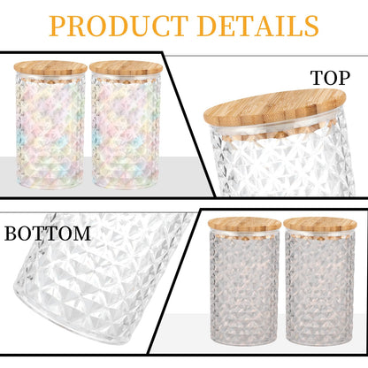 1200ML/42OZ Acrylic Bath Salt Jar with Wooden Scoop Bath Salt with Lids and Scoop Bath Salt Container Bath Salt Big Jar for Salt Candy Tea