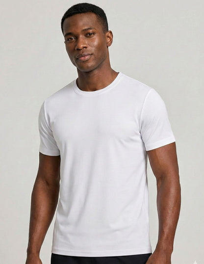 5 Pack Men’s Active Quick Dry Crew Neck T Shirts | Athletic Running Gym Workout Short Sleeve Tee Tops Bulk (Set 6, Large)