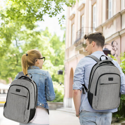 MATEIN Travel Laptop Backpack, Business Anti Theft Slim Sturdy Laptops Backpack Personal Item Bag, Water Resistant College School Computer Bag Gift for Men & Women Fits 15.6 Inch Notebook, Grey