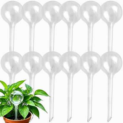 Kingbow Plant Self Watering Globes, Large 12pcs Durable Self Watering Bulb Up to 5 Days of Irrigation for Outdoor Indoor Plant, Automatic Plant Waterer Stake Ideal for Vacation & Daily Plant Care
