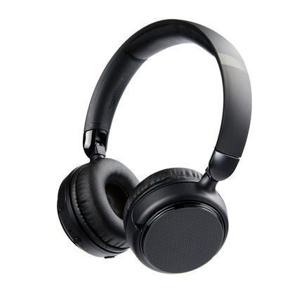 Amazon Basics Bluetooth On-Ear Headphones Wireless with Microphone, Deep Bass, 35 Hour Playtime, Foldable, Collapsible, Portable Travel Friendly, Black