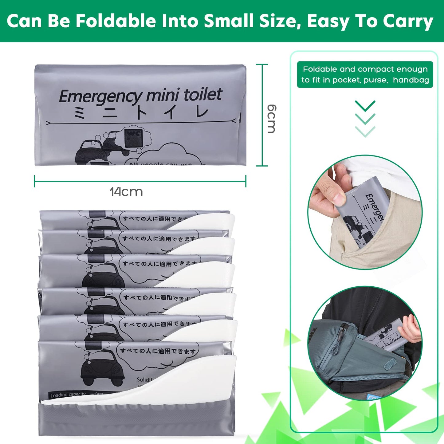 OUMEE 28/23/20/12/8 Pack Disposable Urine Bags, 700ML Travel Pee Bags Unisex Urinal Bag Vomit Bag for Travel Traffic Jam Emergency Portable Camping Urinal Bags for Men Women (8)