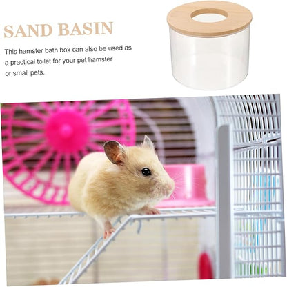 Hamster Bathing Sand Tub Gerbil Bath Case Chinchilla Dust Bath Pet Bathing Kit Easy Observe Design