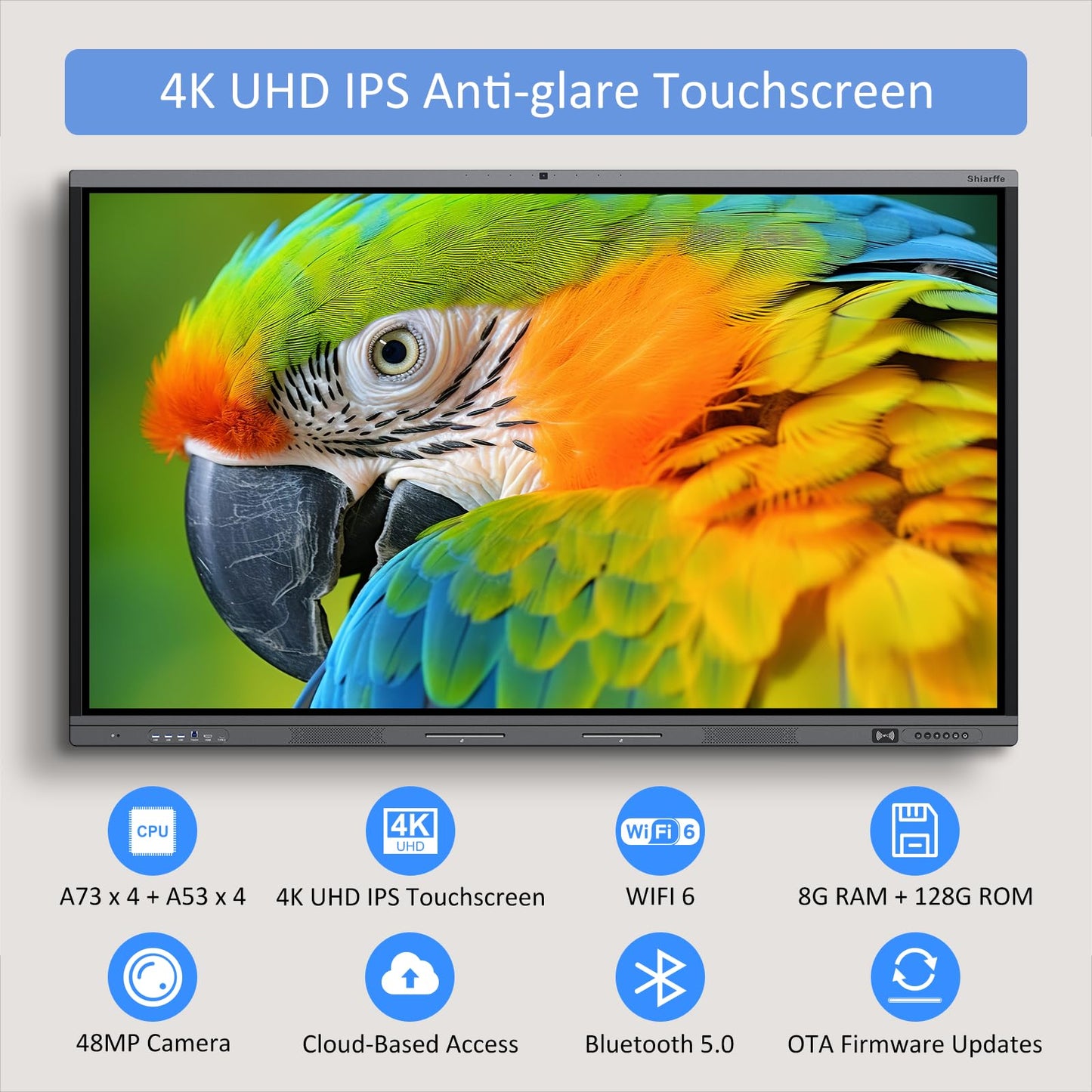 Shiarffe X5 Smart Board 4K 86 Inch Interactive Whiteboard