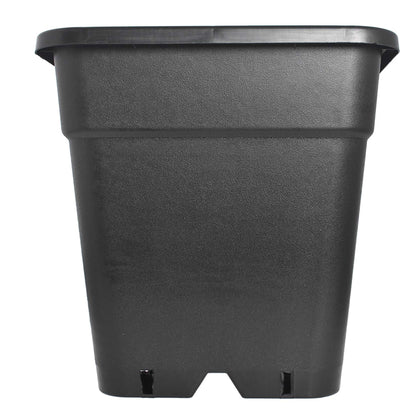 TINVHY 10-Pack 5 Gallon Square Plant Nursery Pot Grow Pots Black Nursery Container