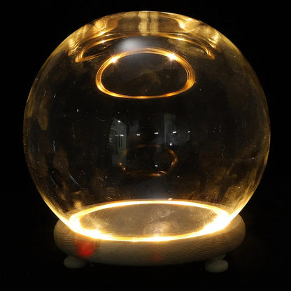 Generic Clear Glass Display Case Terrarium ,Wooden Base Decorative, Empty Glass Dome for Photos Medals Decoration Home Living Room Tabletop Decoration , 12cm