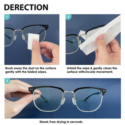 600 Count Lens Wipes for Eyeglasses, Eyeglass Lens Cleaning Wipes Pre-moistened Individually Wrapped Sracth-Free Streak-Free Eye Glasses Cleaner Wipes for Sunglass, Camera Lens, Goggles